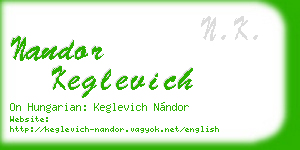 nandor keglevich business card