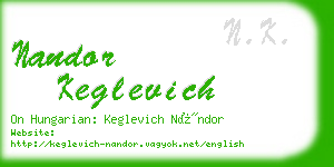 nandor keglevich business card